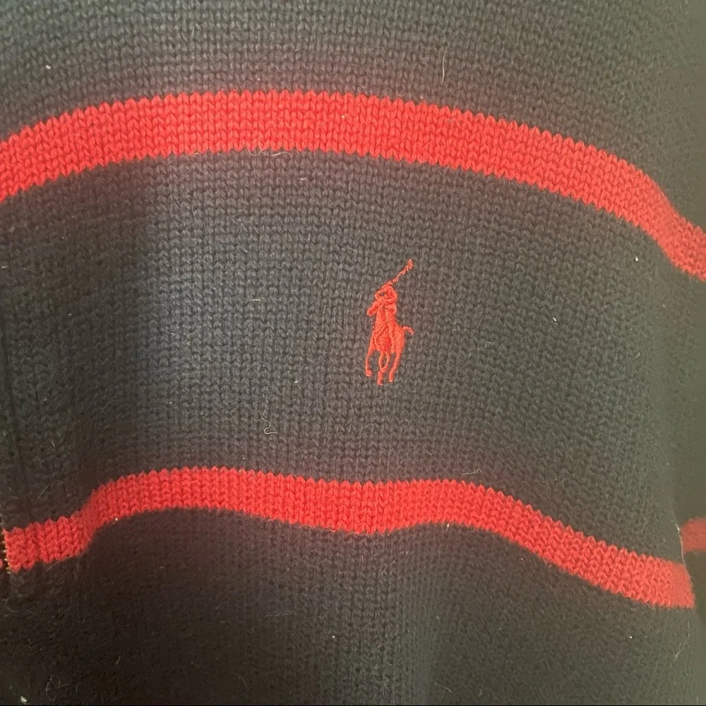 Mens Polo by Ralph Lauren-Half Zip Pillover Knit Sweater